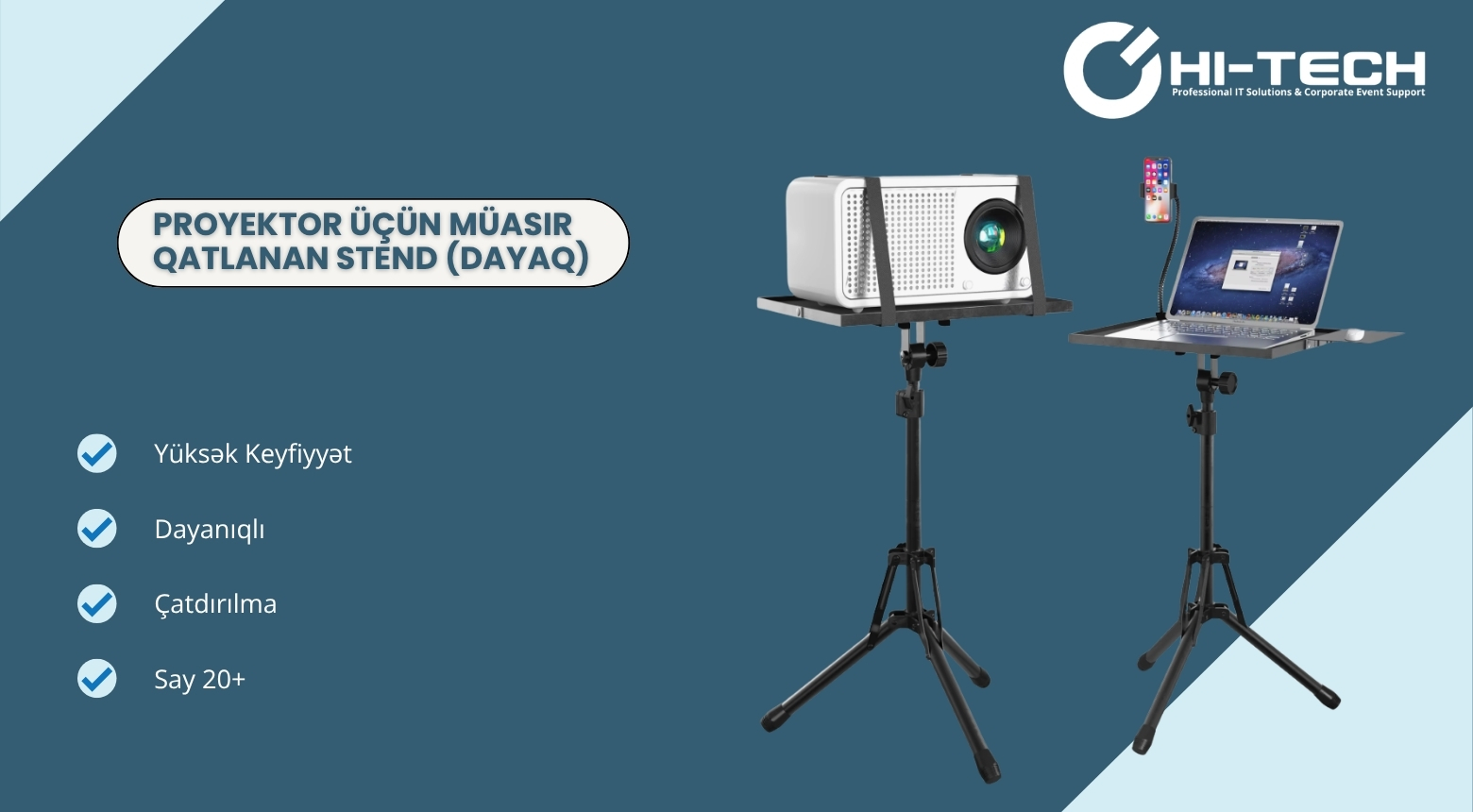 Proyektor üçün müasir qatlanan stend (dayaq)